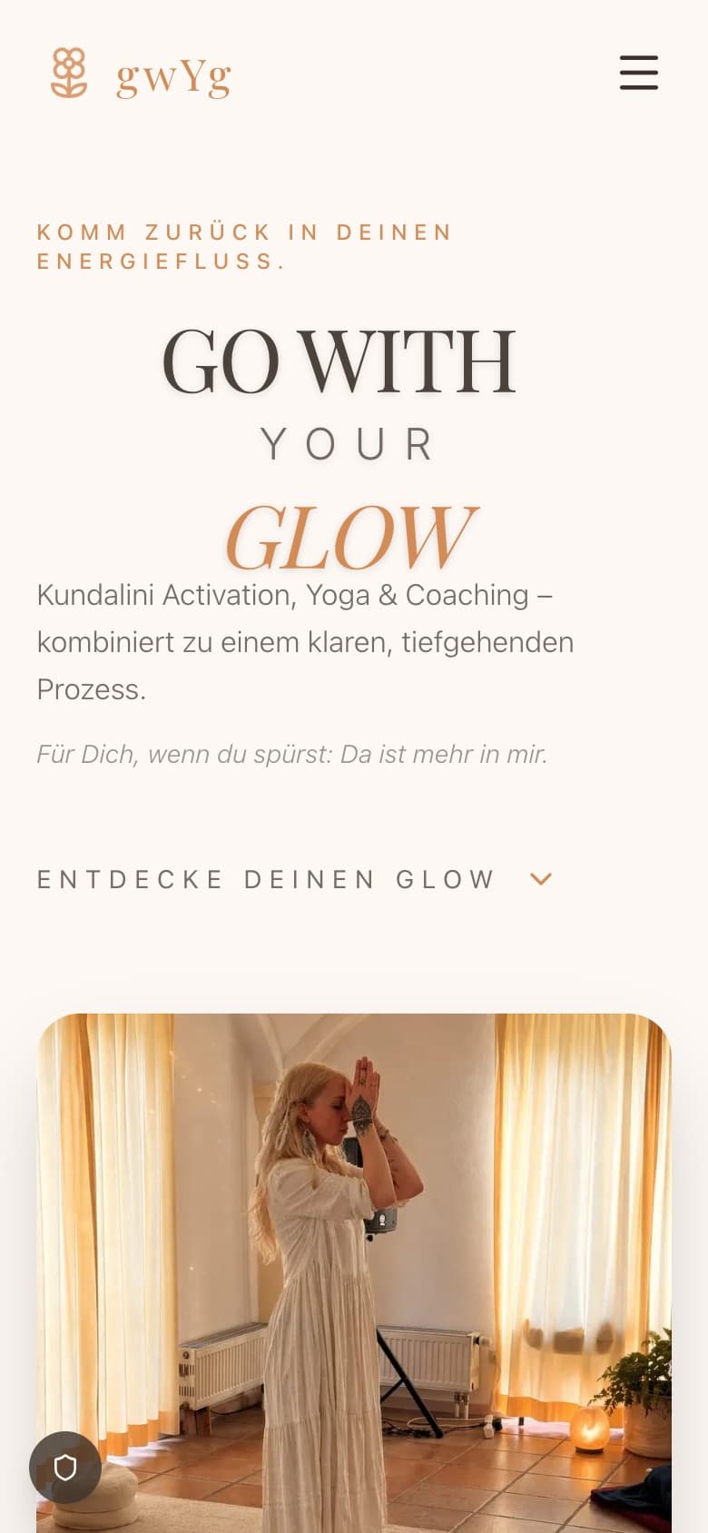 gowithYOURglow | Stefanie Günther – Ansicht auf dem Smartphone
