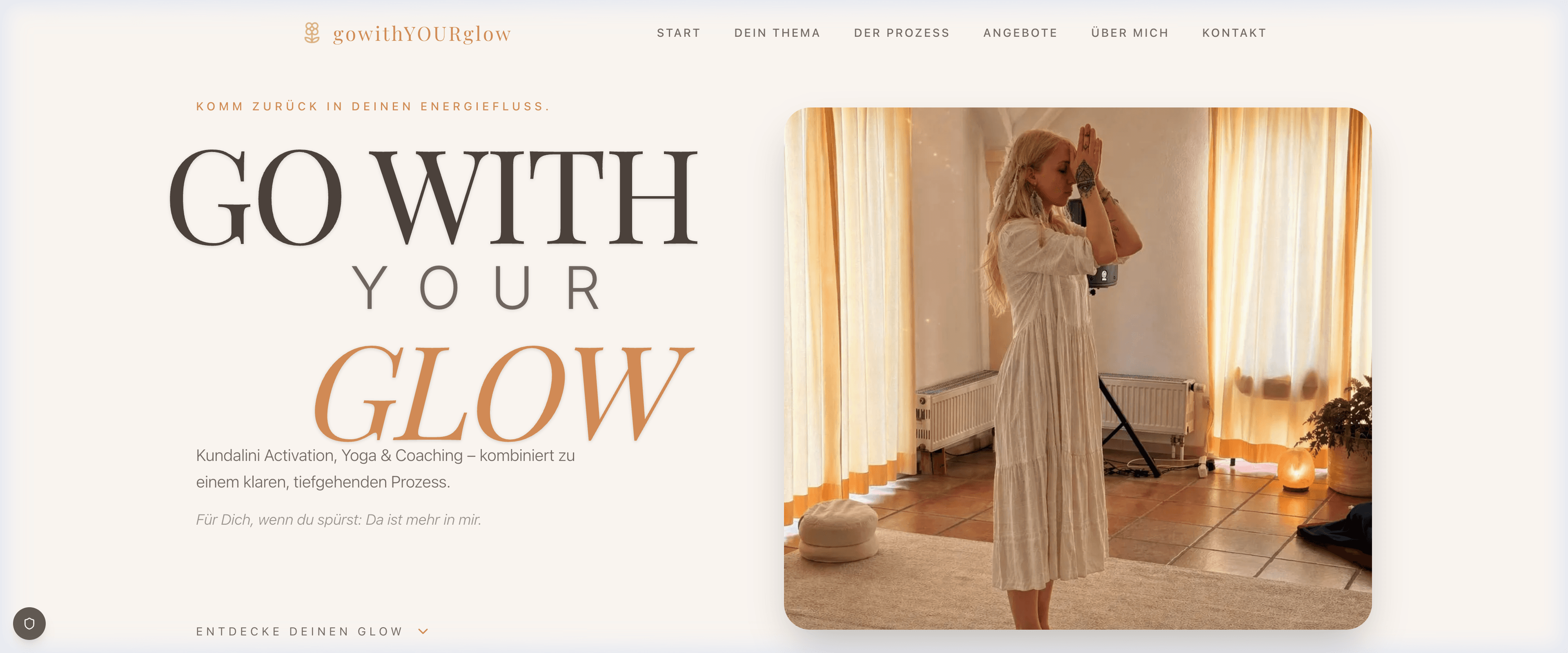 gowithYOURglow | Stefanie Günther - Professionelles Webdesign Referenzprojekt aus Gelnhausen