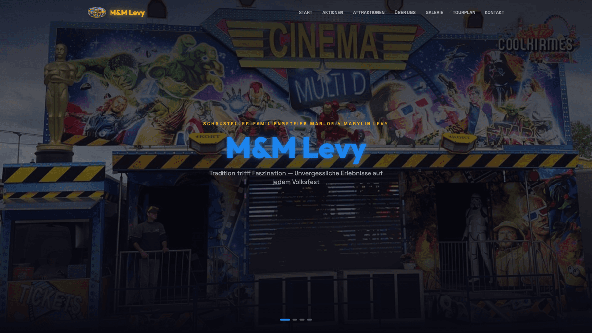 M&M Levy Schaustellerbetrieb - Professionelles Webdesign Referenzprojekt aus Gelnhausen
