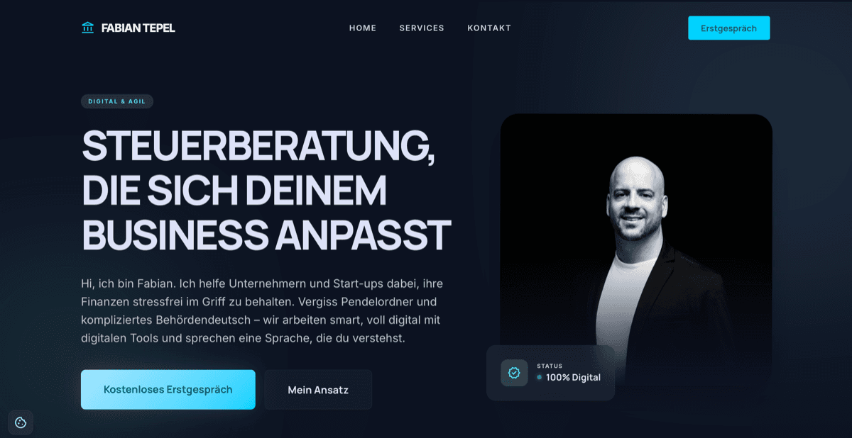 Fabian Tepel | Steuerberatung - Professionelles Webdesign Referenzprojekt aus Gelnhausen
